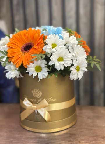 Композиция Гербера Хризантема от интернет-магазина цветов в 