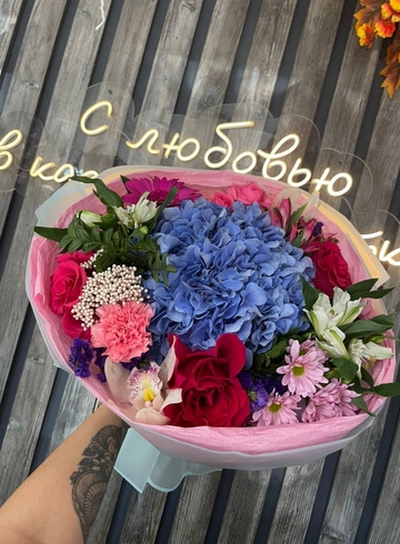 Букет с Гортензией«С добрым утром» от интернет-магазина цветов в 